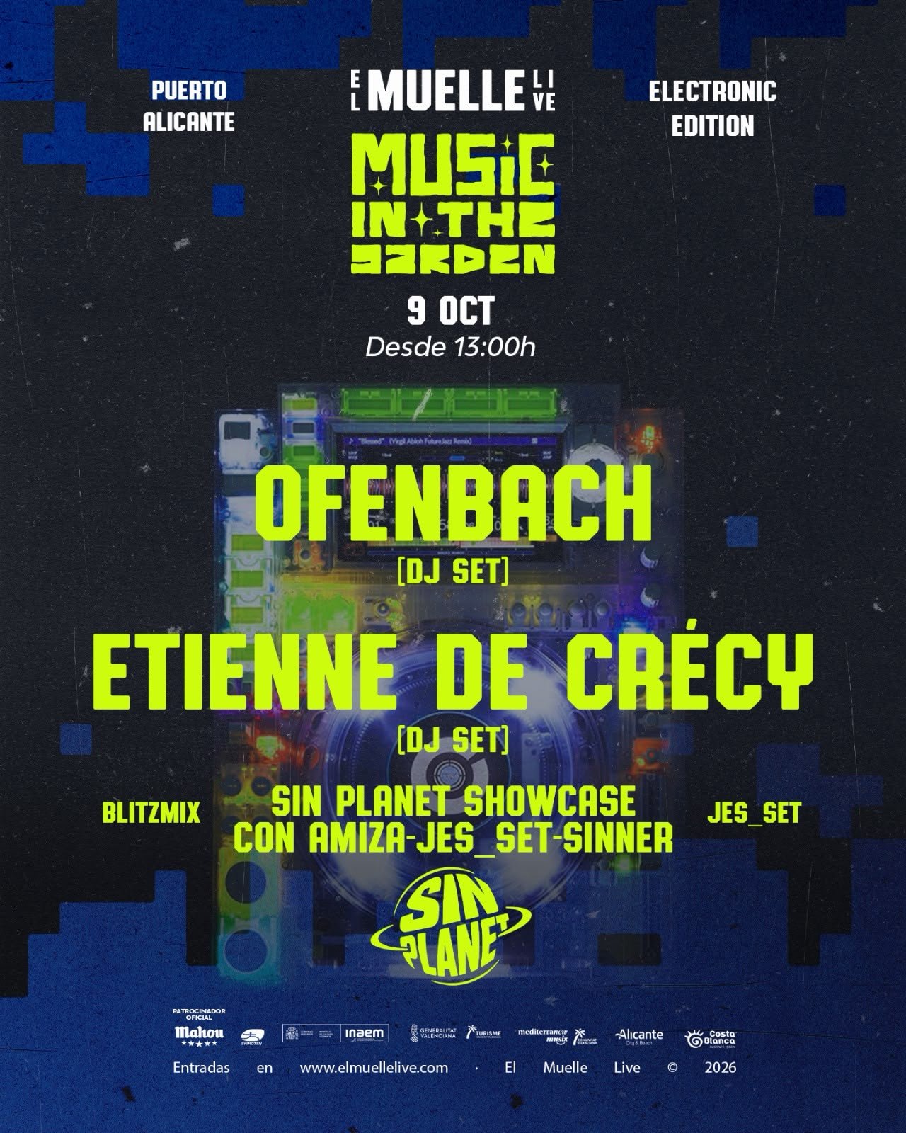 Cartel oficial de Music in the Garden Electronic edition