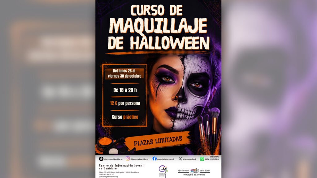El curso de maquillaje de Halloween de Benidorm vuelve: 10 horas para dominar la caracterización de terror
